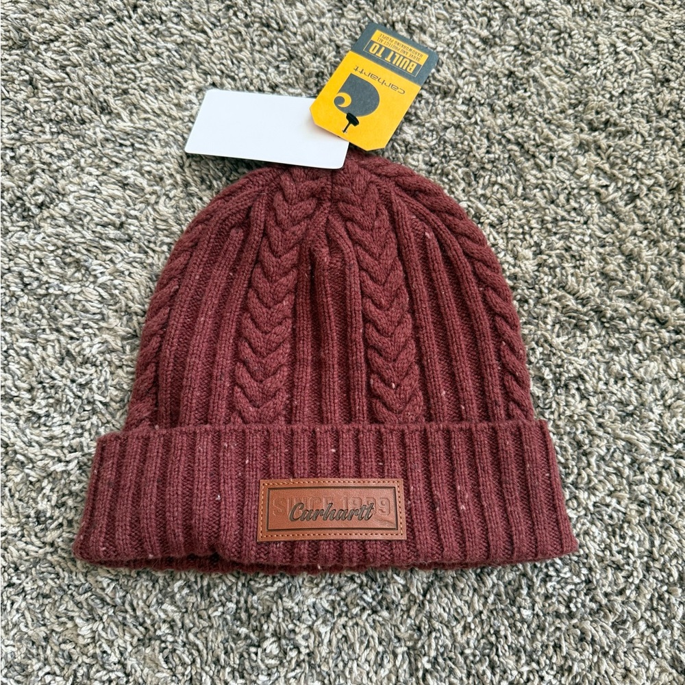 Carhartt Maroon Knit Beanie